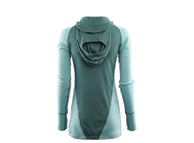 Aclima WarmWool hoodsweater W's North Atlantic/Reef Water/Purple