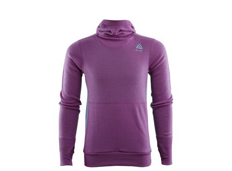 Aclima WarmWool hoodsweater Ch Sunset Purple/Reef Waters