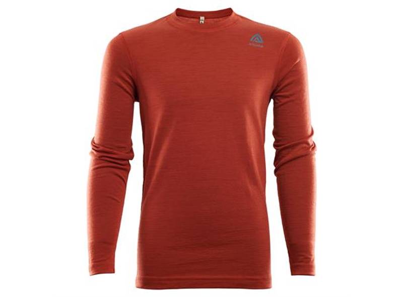 Aclima LW crewneck jr RedOcher