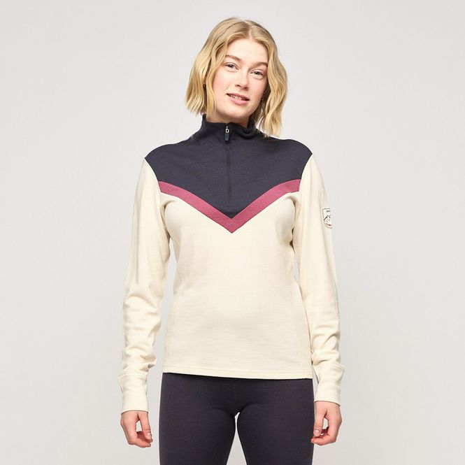 Hovedbilde Skogstad Tindefejll Merinoullblanding half zip 