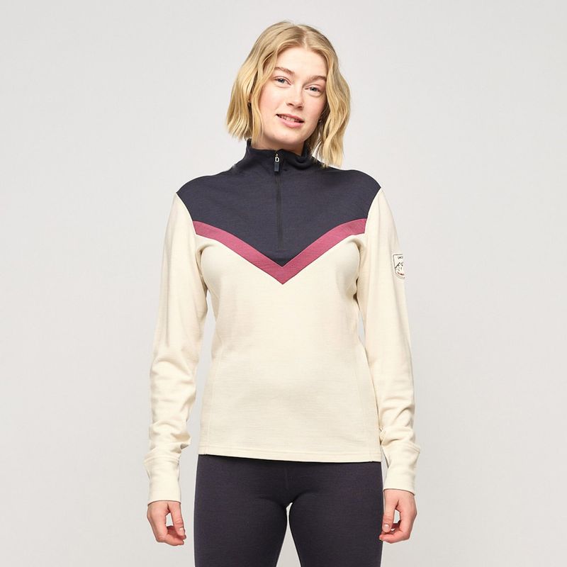 Skogstad Tindefejll Merinoullblanding half zip 