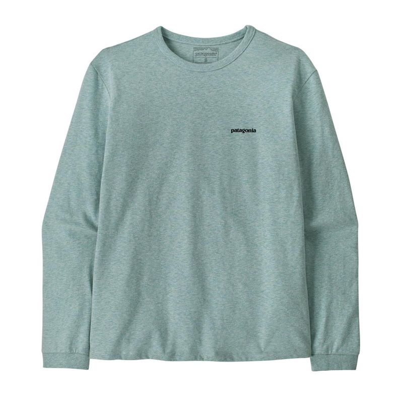 Patagonia W´S L/S P-6 Logo Responsibili-Tee Povl P-6 Outline: Virtually Blue